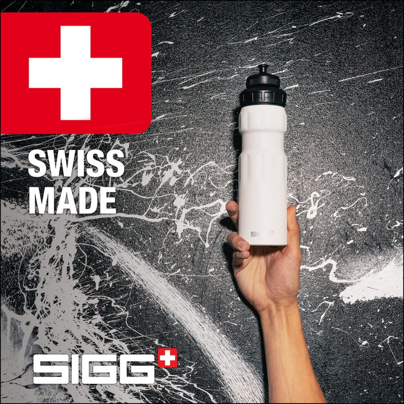 SIGG - Sports Water Bottle White - With 3-Stage Sports Cap - Made in Switzerland - Leakproof - Lightweight - Metal - BPA Free - 25 Oz - Image 4